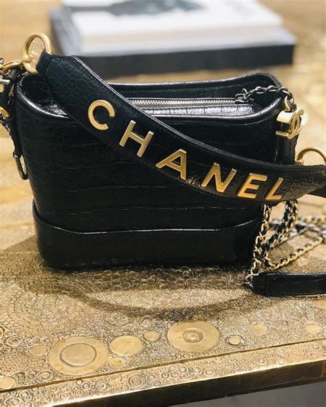 chanel gabrielle croc|Chanel gabrielle purse bag.